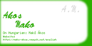 akos mako business card